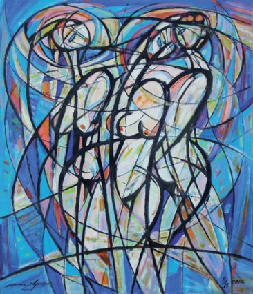Trzy akty, 2012 olej, płótno, 116 x 100 cm