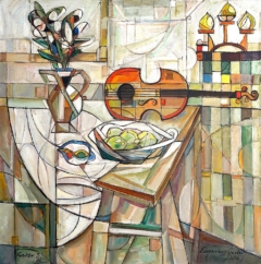 Martwa natura ze świecznikiem, 2006
olej na płótnie, 100 x 100 cm