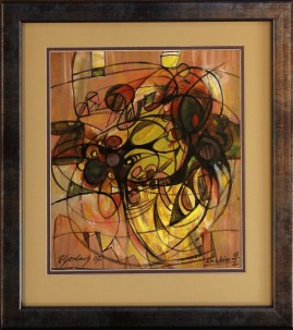 Oko demona (2007) akryl, karton, 18,5 x 24,5 cm (w świetle passe-partout), 42,5 x 37,5 (z oprawą)