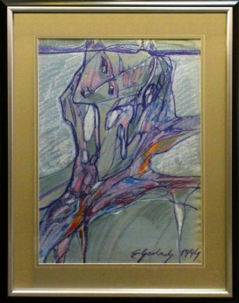 Ażurowy portret (1994) pastel, karton, 66 x 46 cm / 90 x 70 cm [z oprawą] 