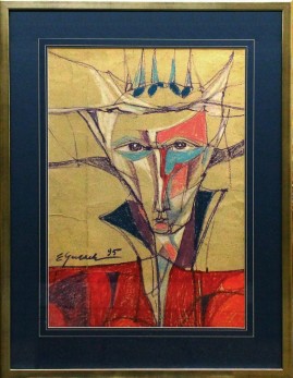 Człowiek z gwiazd (1995) pastel, karton, 66 x 46 cm / 90 x 70 cm [z oprawą] 