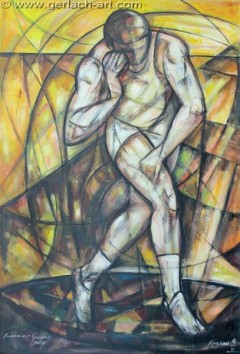 Pchnęcie kulą (2008), 150 x 100 cm