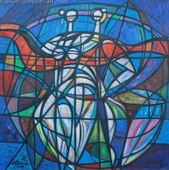Błękitny balet (2006), 125 x 125 cm