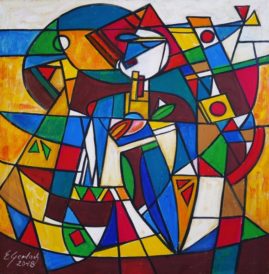 Tańczący Bachus, 2018
olej na płótnie, 78 x 76 cm
