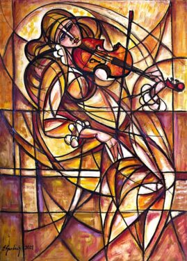 Skrzypaczka, 2021
olej na płótnie, 116 x 88 cm
