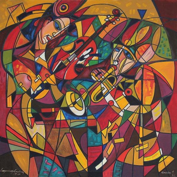“Muzykanci”, 150 x 150 cm, 2014