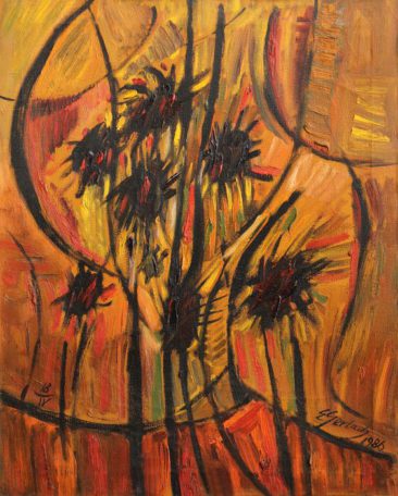 Osty (1986) 
olej, płótno, 72 x 58 cm