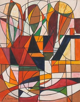 Góralska zagroda (2001)
olej, płótno, 110 x 87 cm