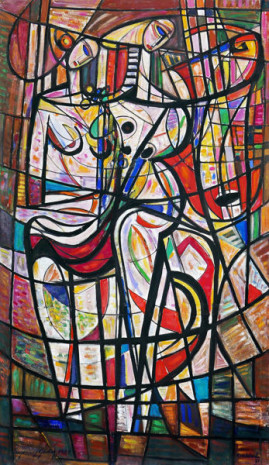 Duet 81, 1981
olej, płótno 215 x 115 cm