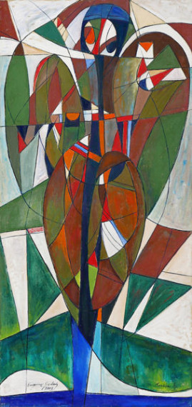 Upadły Anioł, 2003
olej, płótno 210 x100 cm