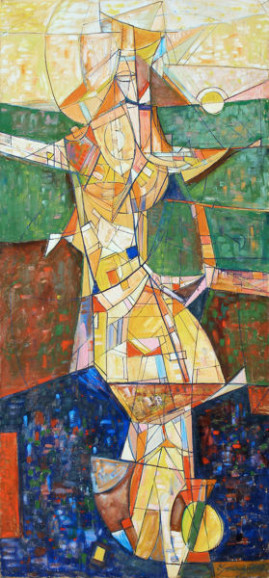 Wędrowiec, 2002
olej, płótno 210 x 100 cm