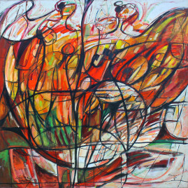 Zbuntowane Anioły 94, 1994
olej , płótno 150 x 150 cm
