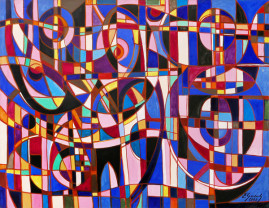 Kompozycja kilimowa - 012, 2012
olej,płótno 116,5 x 150 cm