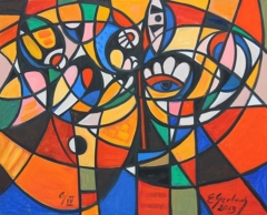 Walka kogutów 013, 2013
olej, płótno, 60 x 73 cm