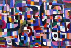 Kompozycja fioletowa, 2007
olej, płótno, 100 x 150 cm
