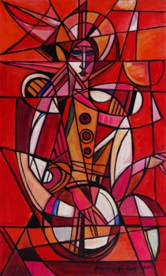 Dobosz - 01, 2001
akryl,  płótno, 119 x 70 cm
