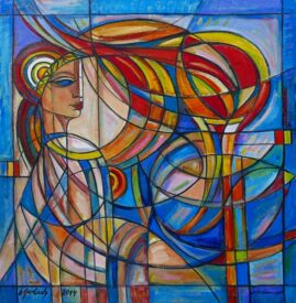 Grecka królowa, 2014
olej,  płótno, 102 x 99 cm
