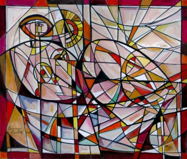 Akt z wachlarzem - 012, 2012 
olej, płótno, 100 x 120 cm
